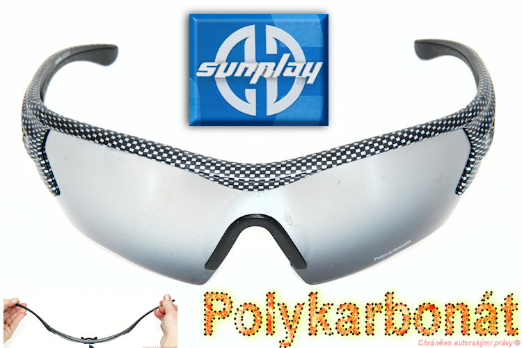 Sportovní brýle SunPlay polykarbonát zrcadl.